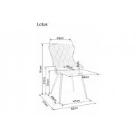 Scaun Tapitat LOTUS VELVET Genarom SN Verde / Bluvel 78